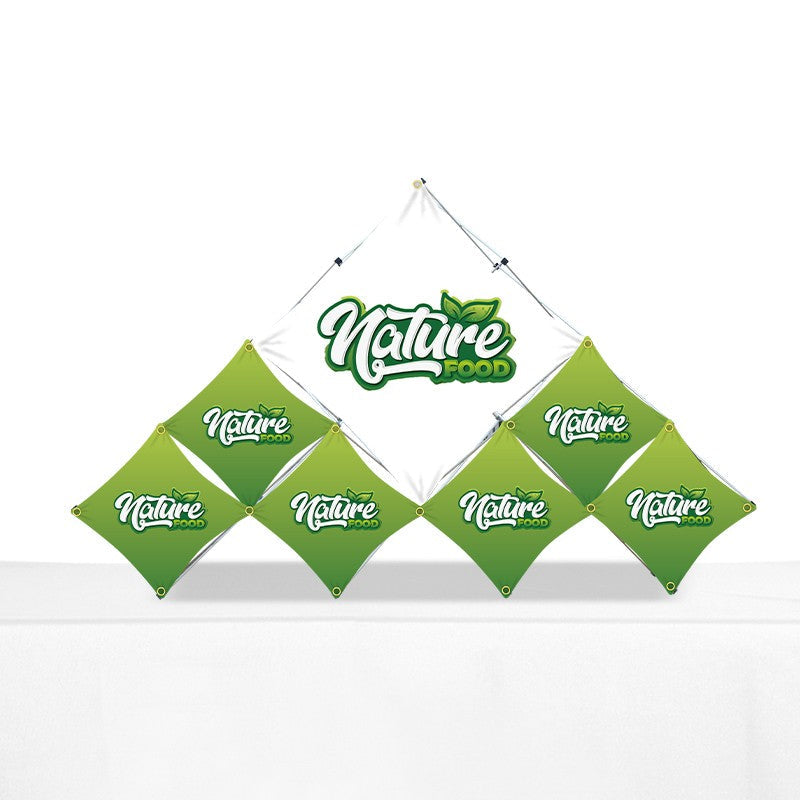 Triangular Middle Grid Table Top Pop Up Display