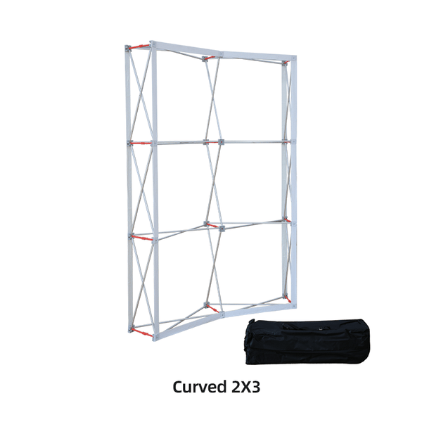 Curved Fabric Popup Displays Frame