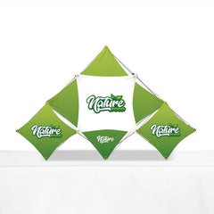 Triangular Large Grid Table Top Pop Up Display